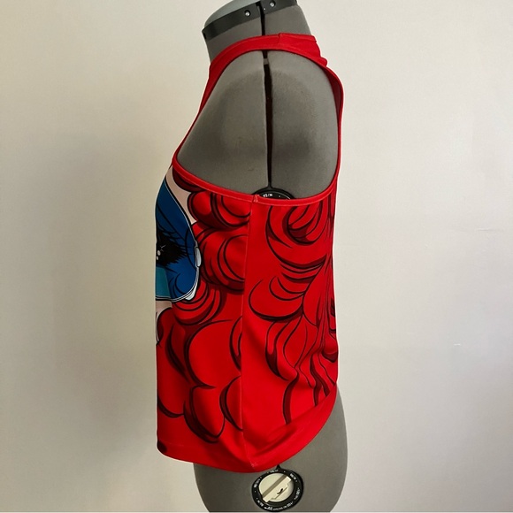 SOLD PUSHBUTTON Red Goggle Girl Tank Top, Large - Picture 3 of 9